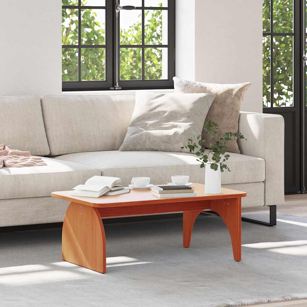 Sofabord Voks brun 80 x 50 x 31 cm Massivt fyrretræ