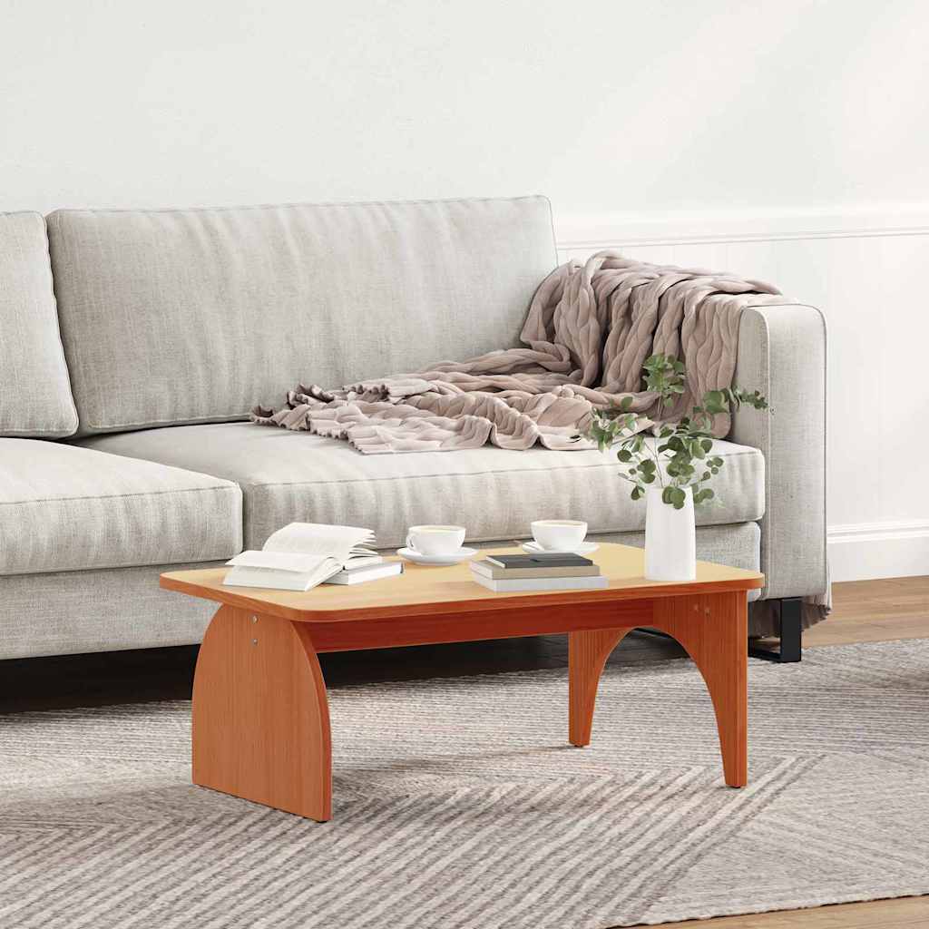 Sofabord Voks brun 80 x 50 x 31 cm Massivt fyrretræ