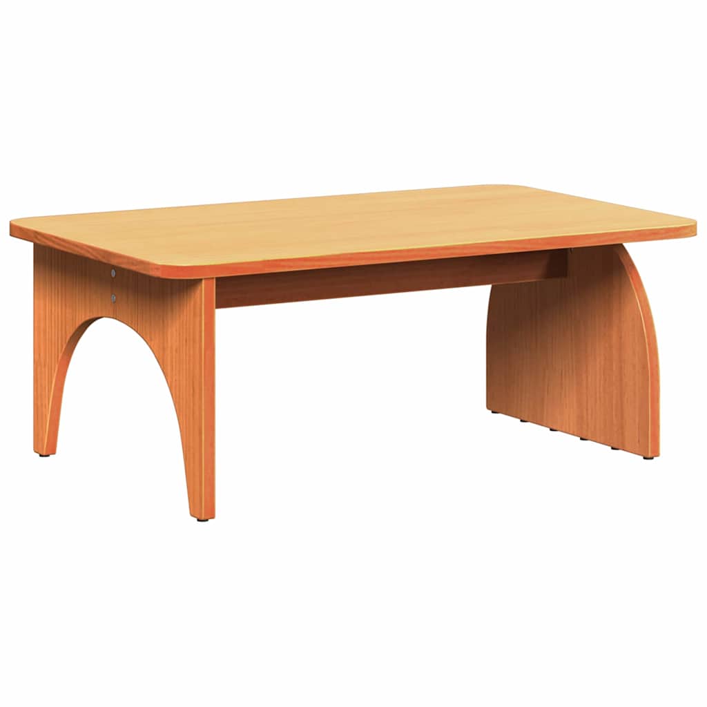 Sofabord Voks brun 80 x 50 x 31 cm Massivt fyrretræ