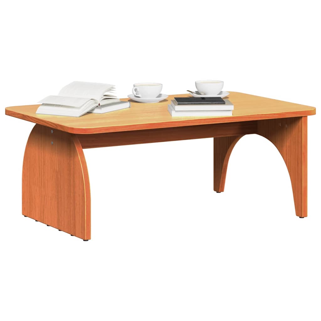 Sofabord Voks brun 80 x 50 x 31 cm Massivt fyrretræ