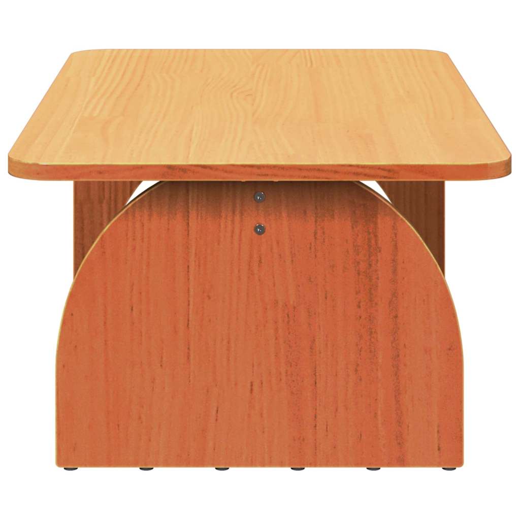 Sofabord Voks brun 80 x 50 x 31 cm Massivt fyrretræ