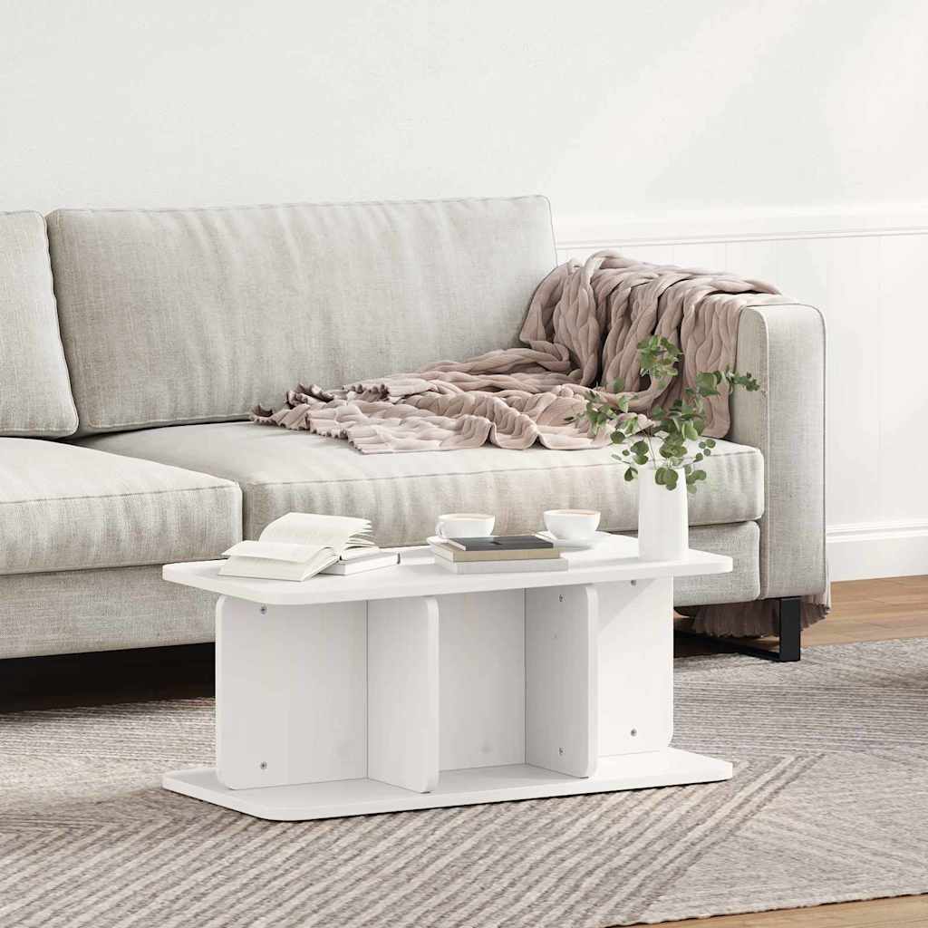 Sofabord Hvid 80 x 39,5 x 33,5 cm Massivt fyrretræ