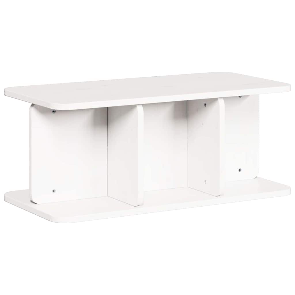Sofabord Hvid 80 x 39,5 x 33,5 cm Massivt fyrretræ