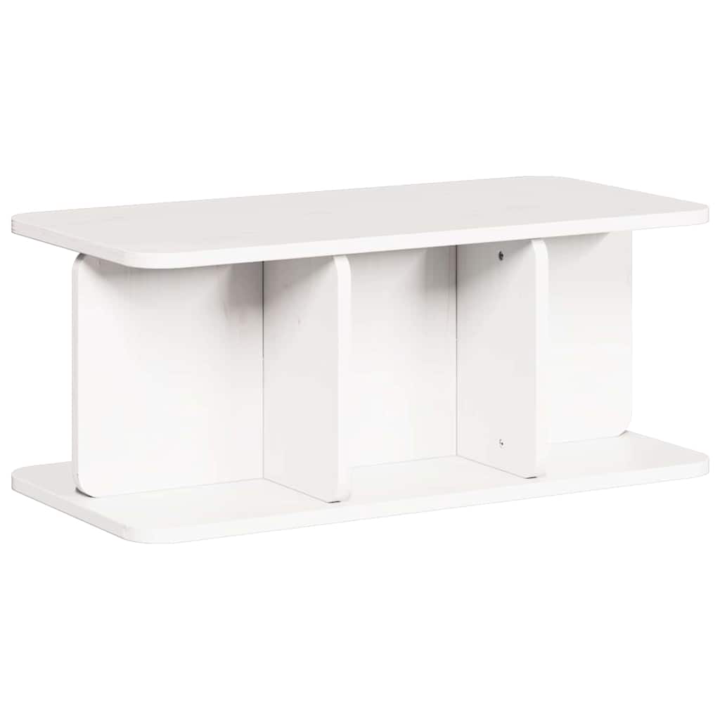 Sofabord Hvid 80 x 39,5 x 33,5 cm Massivt fyrretræ