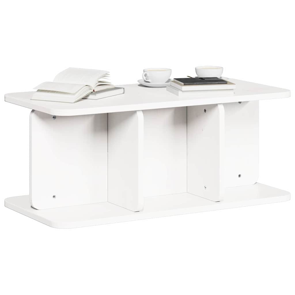 Sofabord Hvid 80 x 39,5 x 33,5 cm Massivt fyrretræ