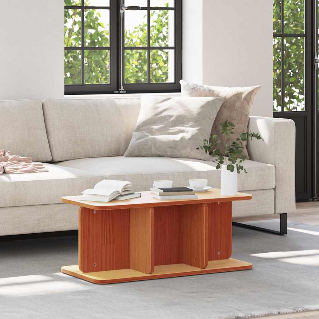 Sofabord Voks brun 80 x 39,5 x 33,5 cm Massivt fyrretræ