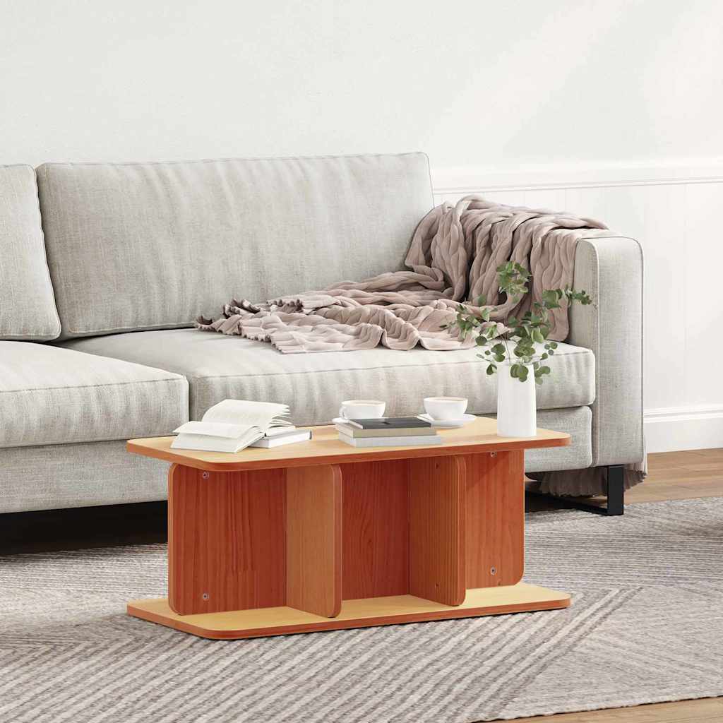Sofabord Voks brun 80 x 39,5 x 33,5 cm Massivt fyrretræ