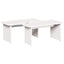 Sofabord 2 stk. Hvid 100 x 69 x 35,5 cm Massivt fyrretræ