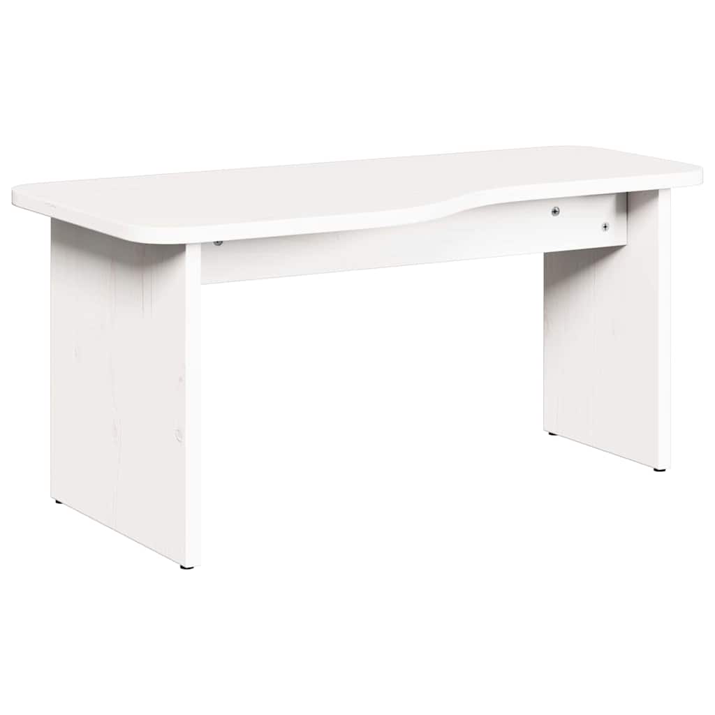 Sofabord 2 stk. Hvid 100 x 69 x 35,5 cm Massivt fyrretræ