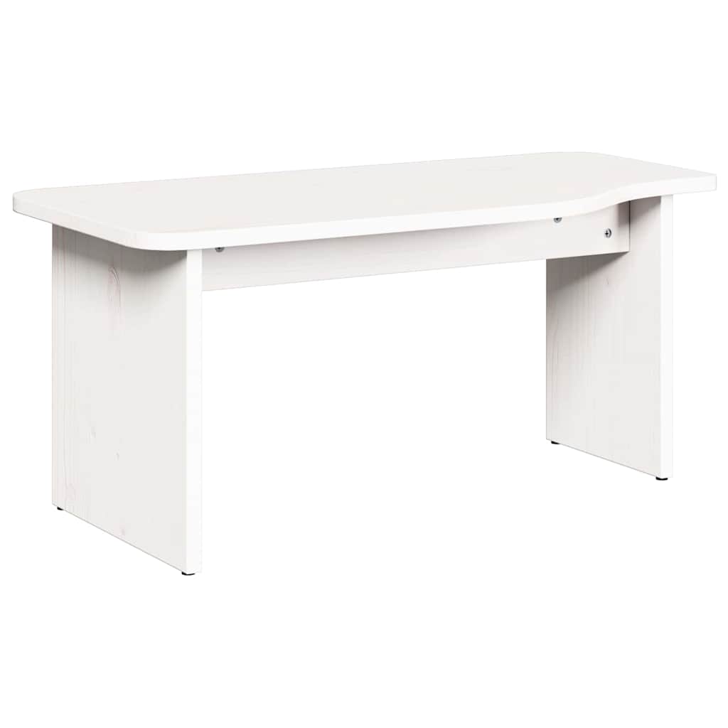 Sofabord 2 stk. Hvid 100 x 69 x 35,5 cm Massivt fyrretræ