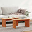 Sofabord 2 stk. Voks brun 100 x 69 x 35,5 cm Massivt fyrretræ