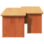 Sofabord 2 stk. Voks brun 100 x 69 x 35,5 cm Massivt fyrretræ