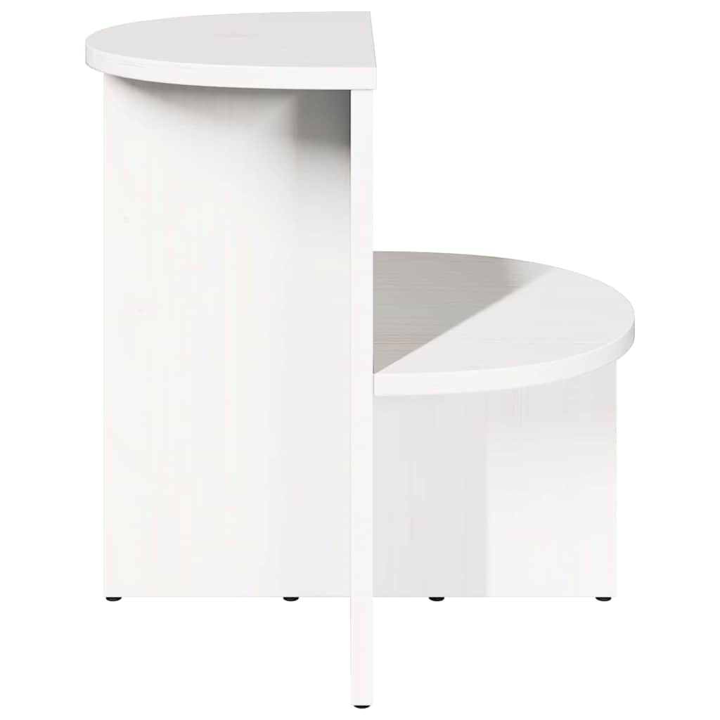 Sofabord Hvid 50 x 40 x 50 cm Massivt fyrretræ