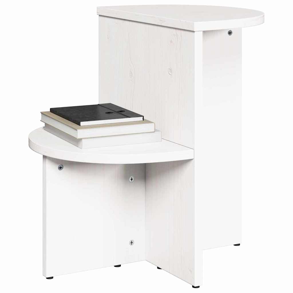 Sofabord Hvid 50 x 40 x 50 cm Massivt fyrretræ