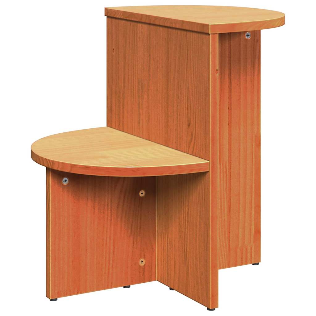 Sofabord Voks brun 50 x 40 x 50 cm Massivt fyrretræ