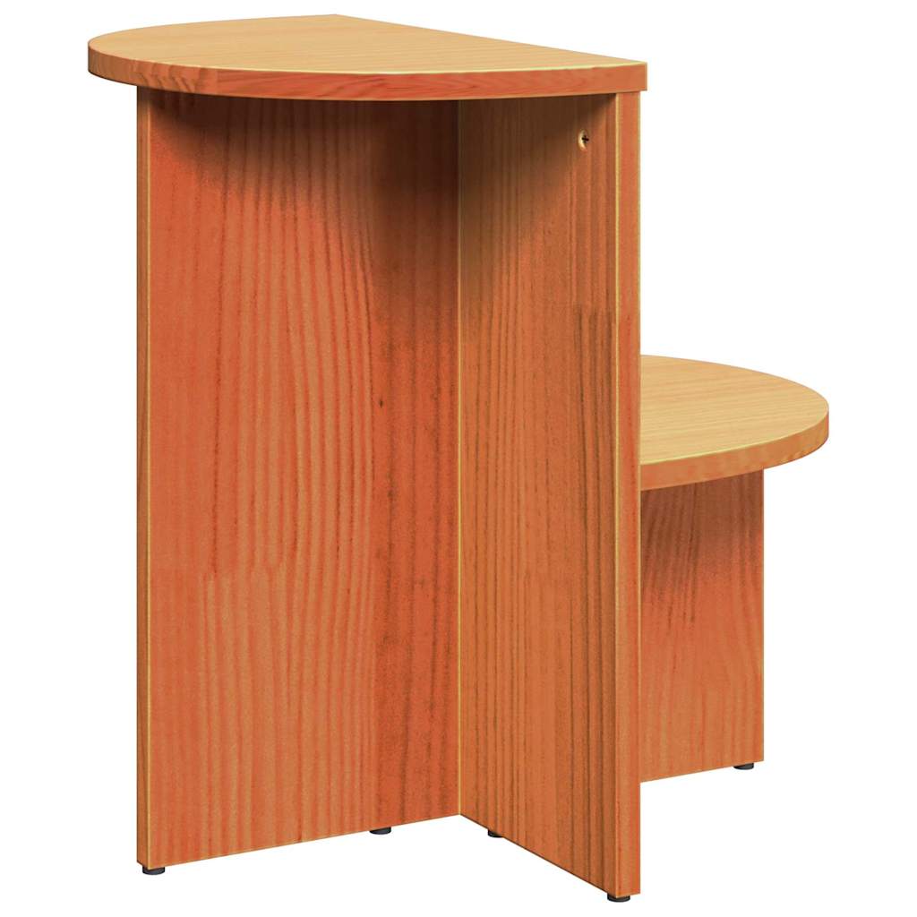 Sofabord Voks brun 50 x 40 x 50 cm Massivt fyrretræ