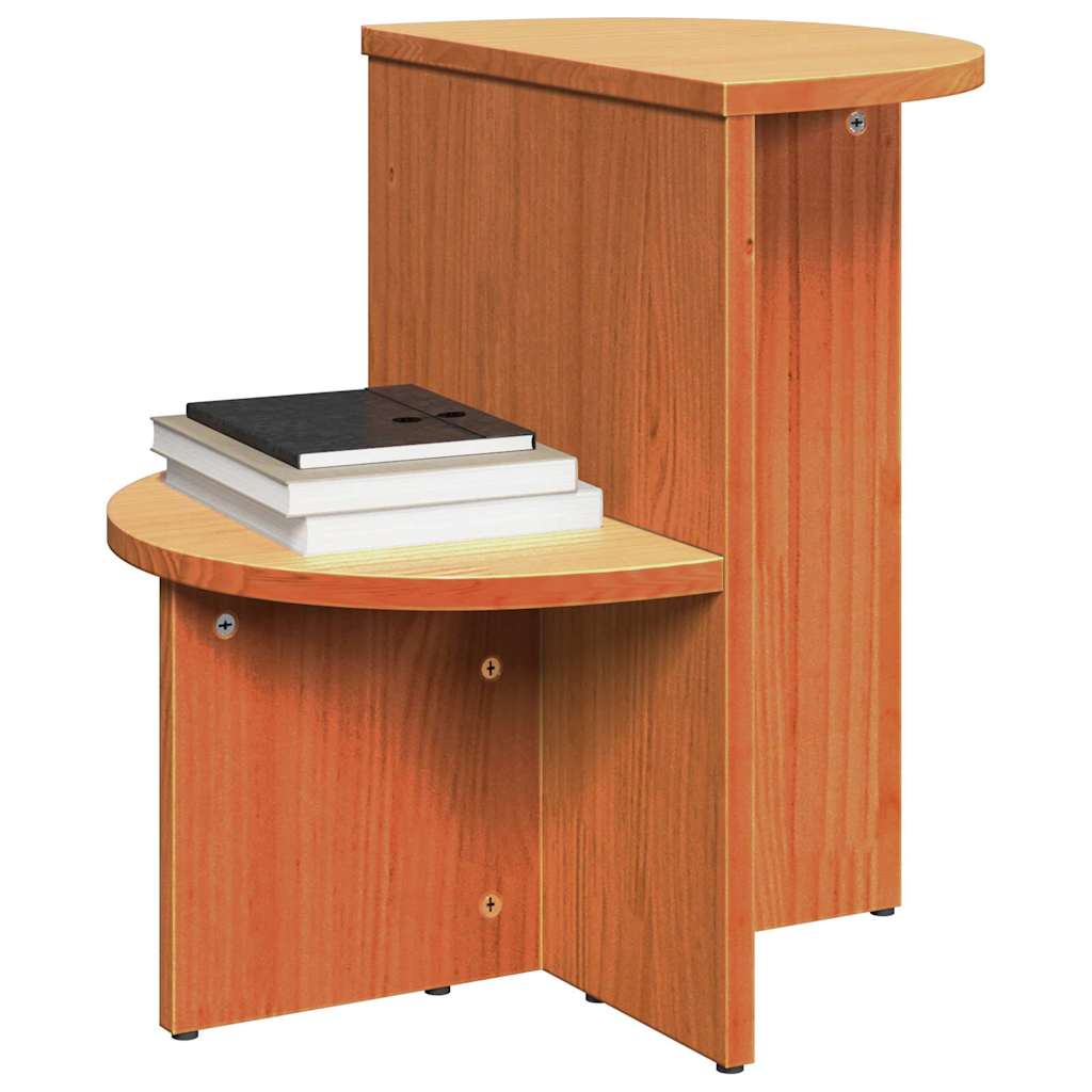 Sofabord Voks brun 50 x 40 x 50 cm Massivt fyrretræ
