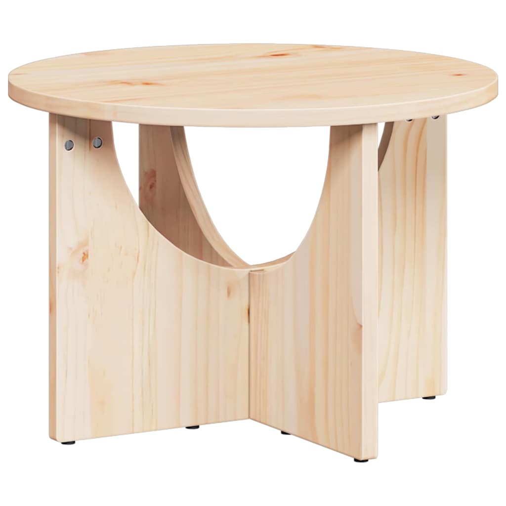 Sofabord Naturfarvet 50 x 50 x 35 cm Massivt fyrretræ