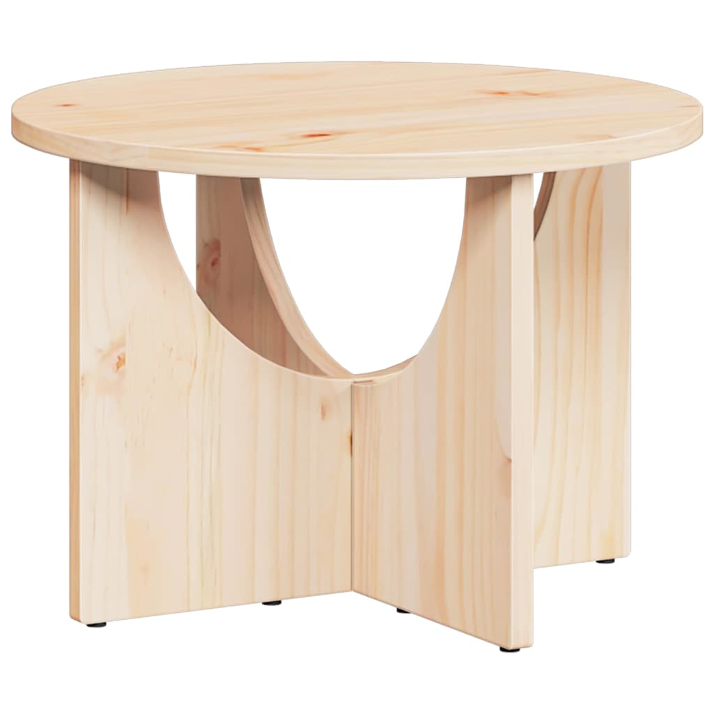 Sofabord Naturfarvet 50 x 50 x 35 cm Massivt fyrretræ