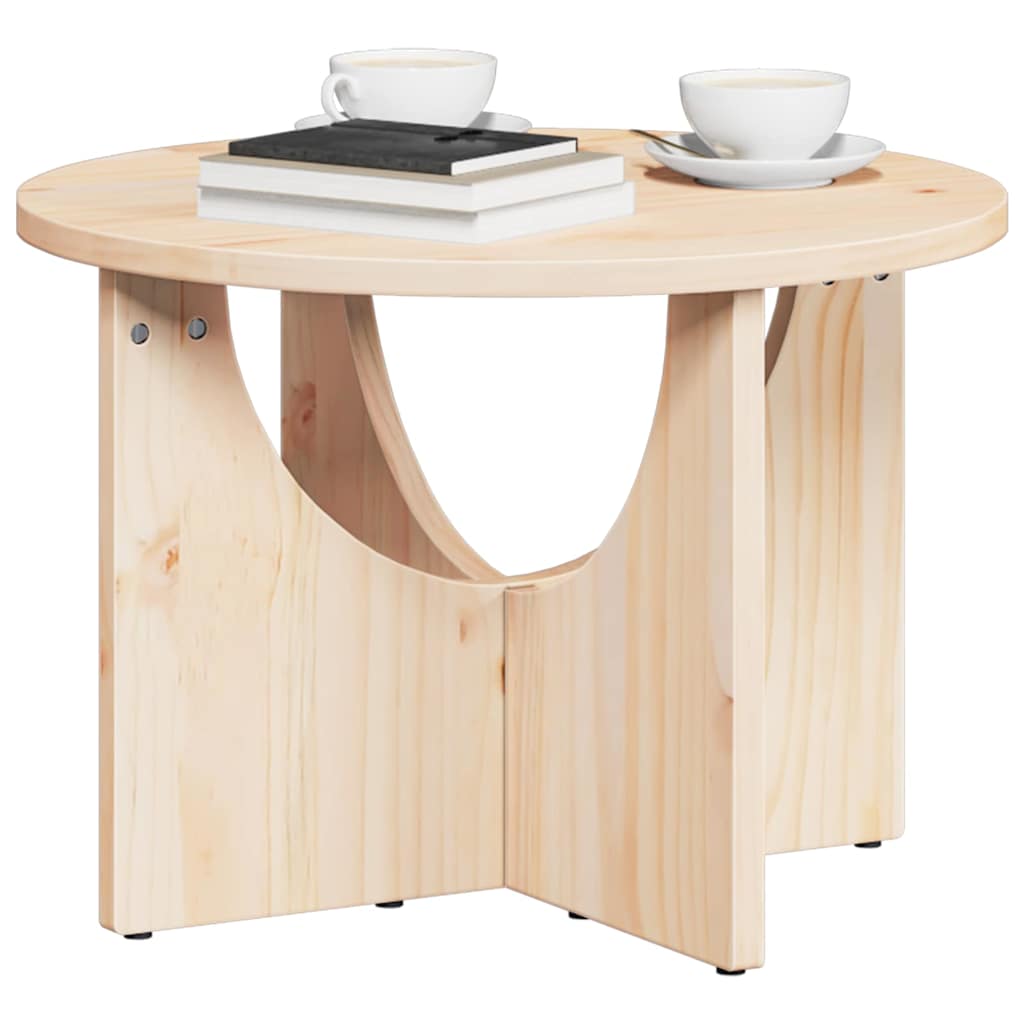 Sofabord Naturfarvet 50 x 50 x 35 cm Massivt fyrretræ