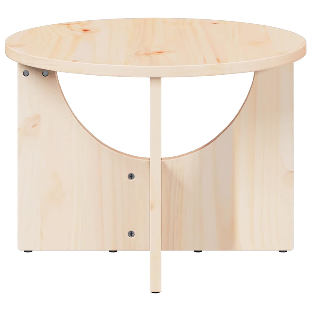 Sofabord Naturfarvet 50 x 50 x 35 cm Massivt fyrretræ