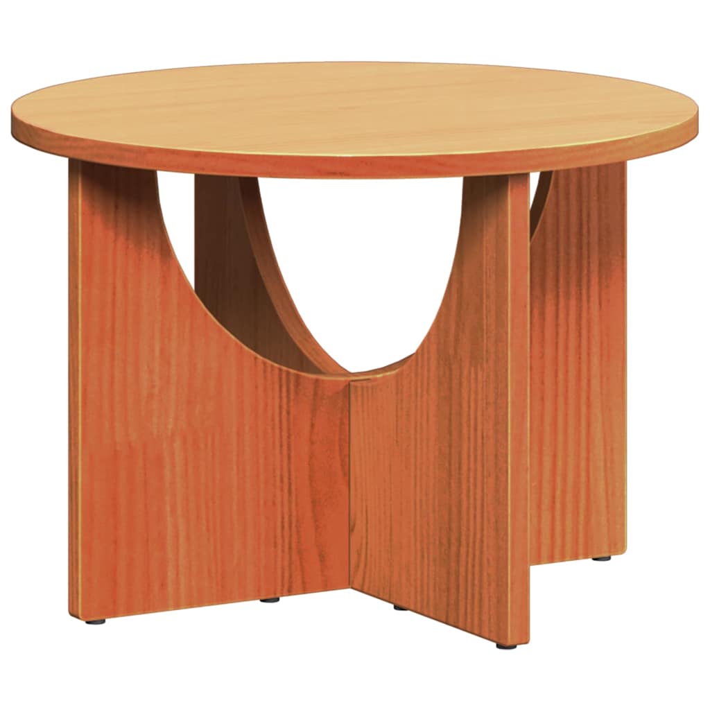 Sofabord Voks brun 50 x 50 x 35 cm Massivt fyrretræ
