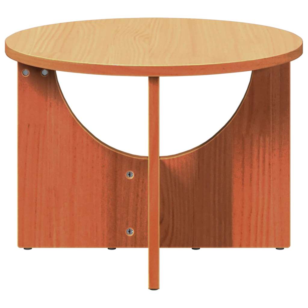 Sofabord Voks brun 50 x 50 x 35 cm Massivt fyrretræ