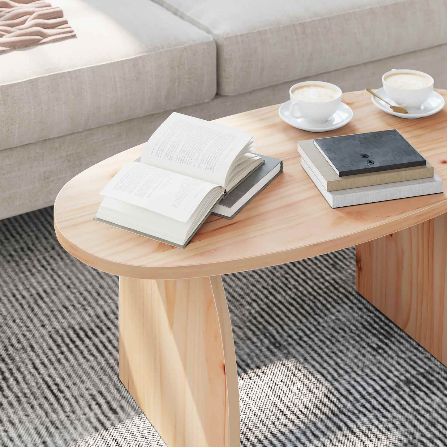 Sofabord Brun 80 x 40 x 35 cm Massiv fyrretræ