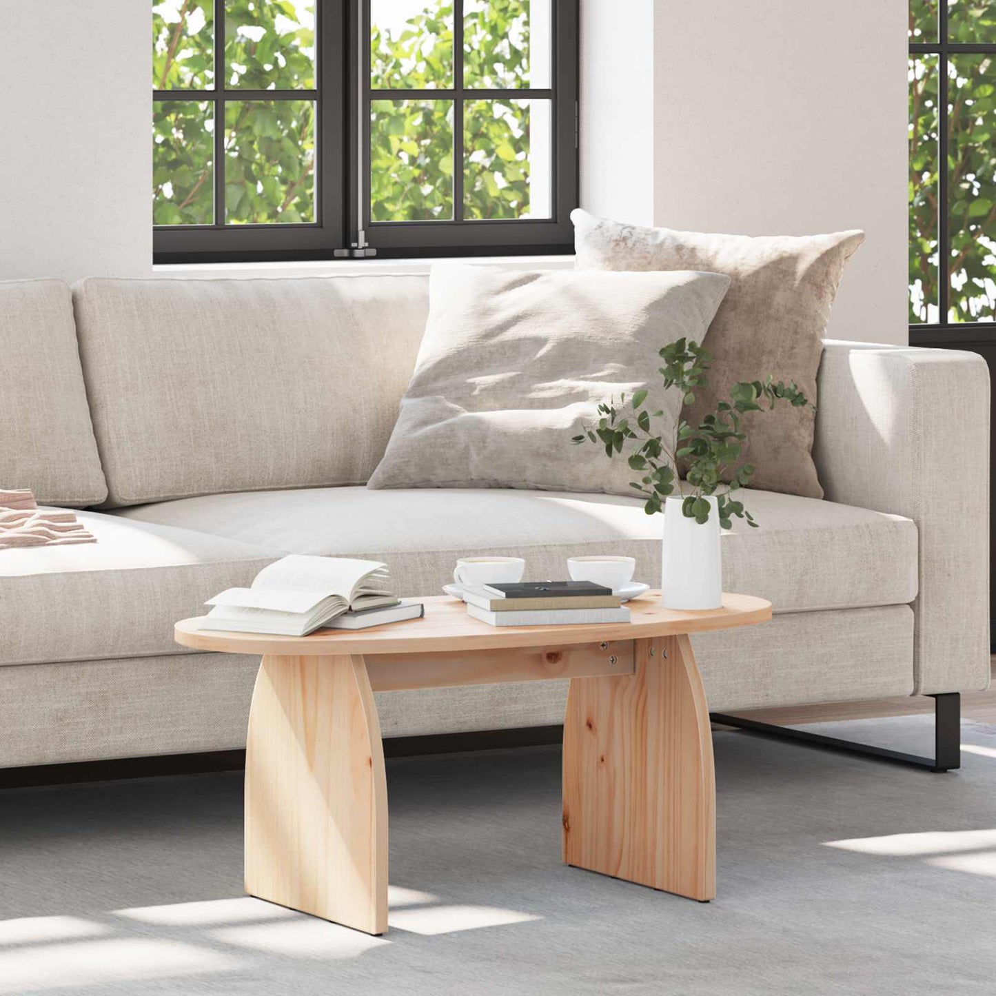 Sofabord Brun 80 x 40 x 35 cm Massiv fyrretræ