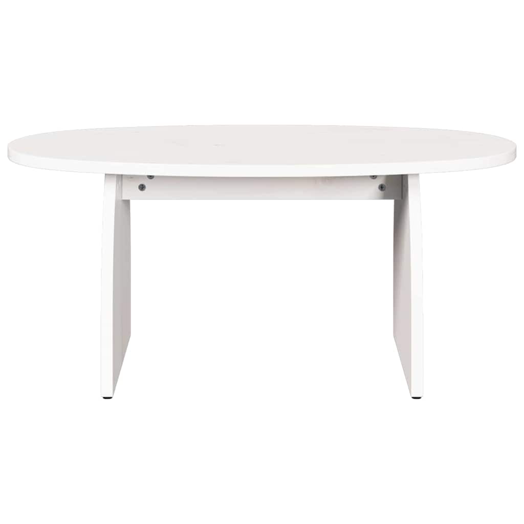 Sofabord Hvid 80 x 40 x 35 cm Massiv fyrretræ