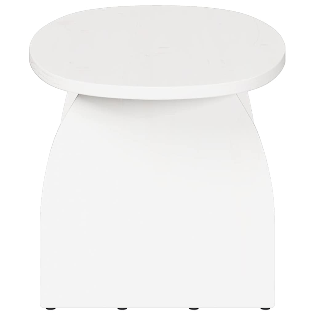 Sofabord Hvid 80 x 40 x 35 cm Massiv fyrretræ