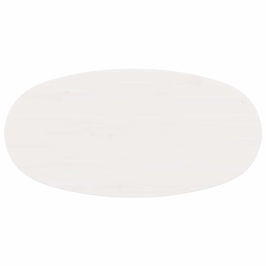 Sofabord Hvid 80 x 40 x 35 cm Massiv fyrretræ