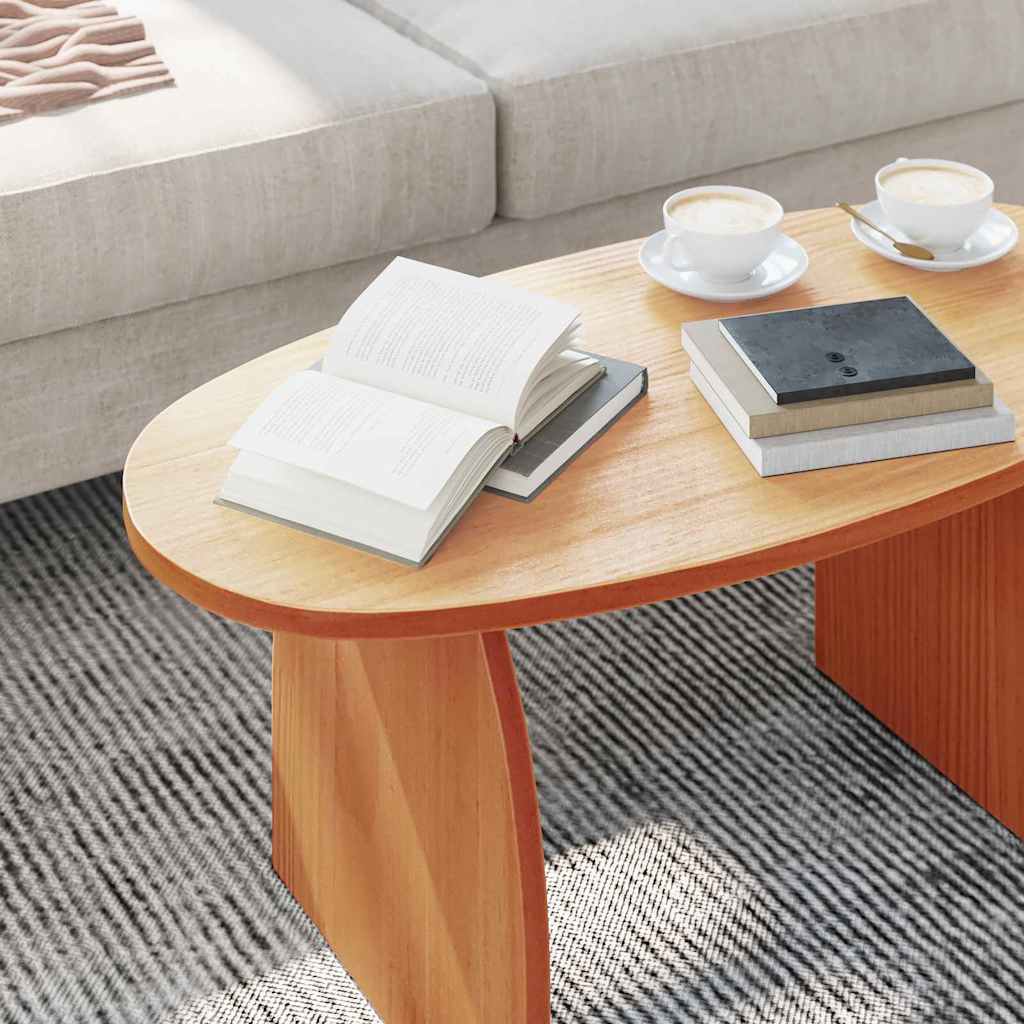 Sofabord Voks brun 80 x 40 x 35 cm Massiv fyrretræ