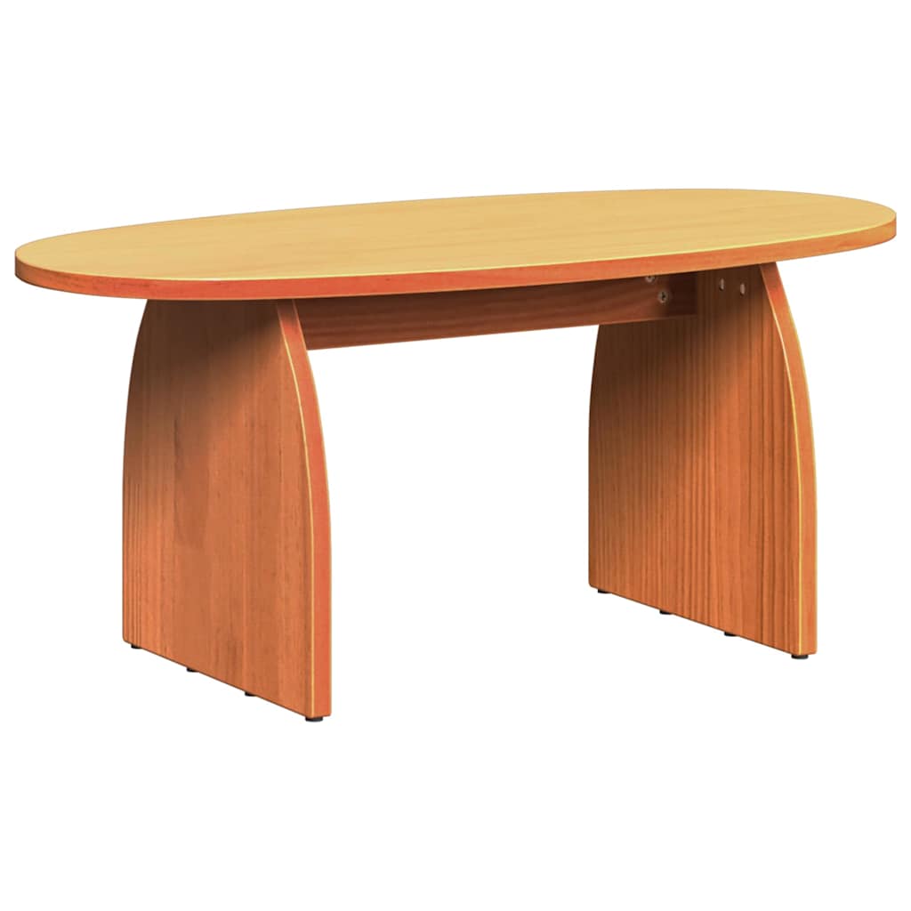 Sofabord Voks brun 80 x 40 x 35 cm Massiv fyrretræ