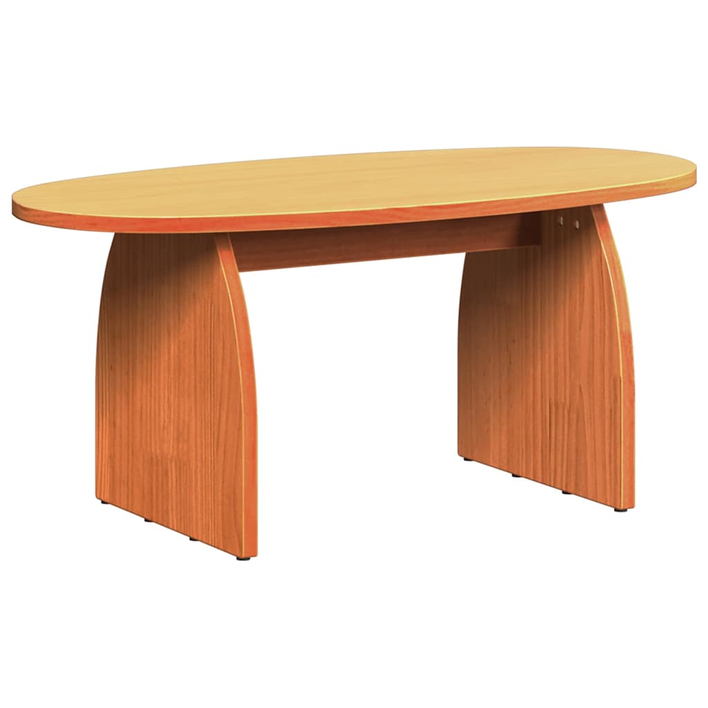 Sofabord Voks brun 80 x 40 x 35 cm Massiv fyrretræ