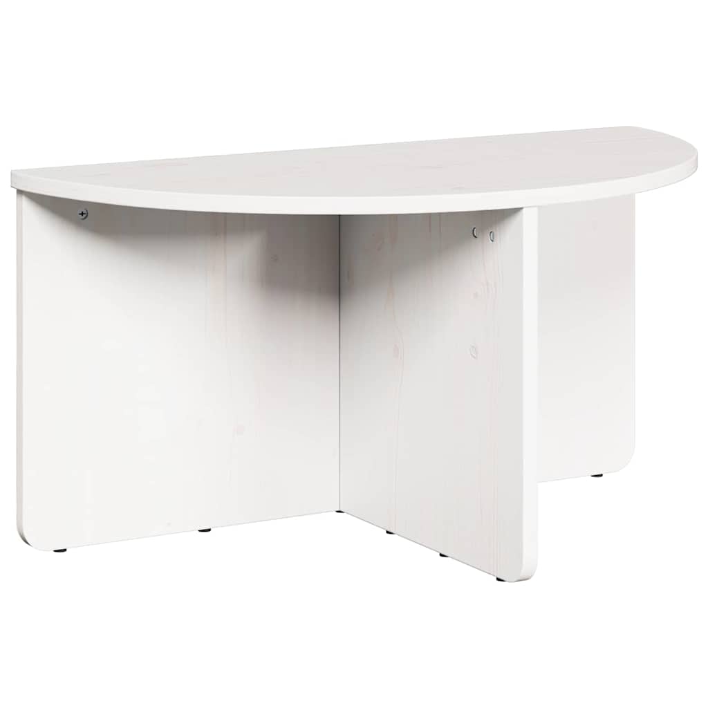 Sofabord 2 stk. Hvid 79 x 39,5 x 40 cm Massivt fyrretræ