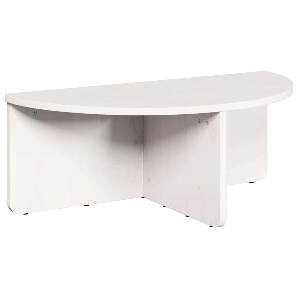 Sofabord 2 stk. Hvid 79 x 39,5 x 40 cm Massivt fyrretræ