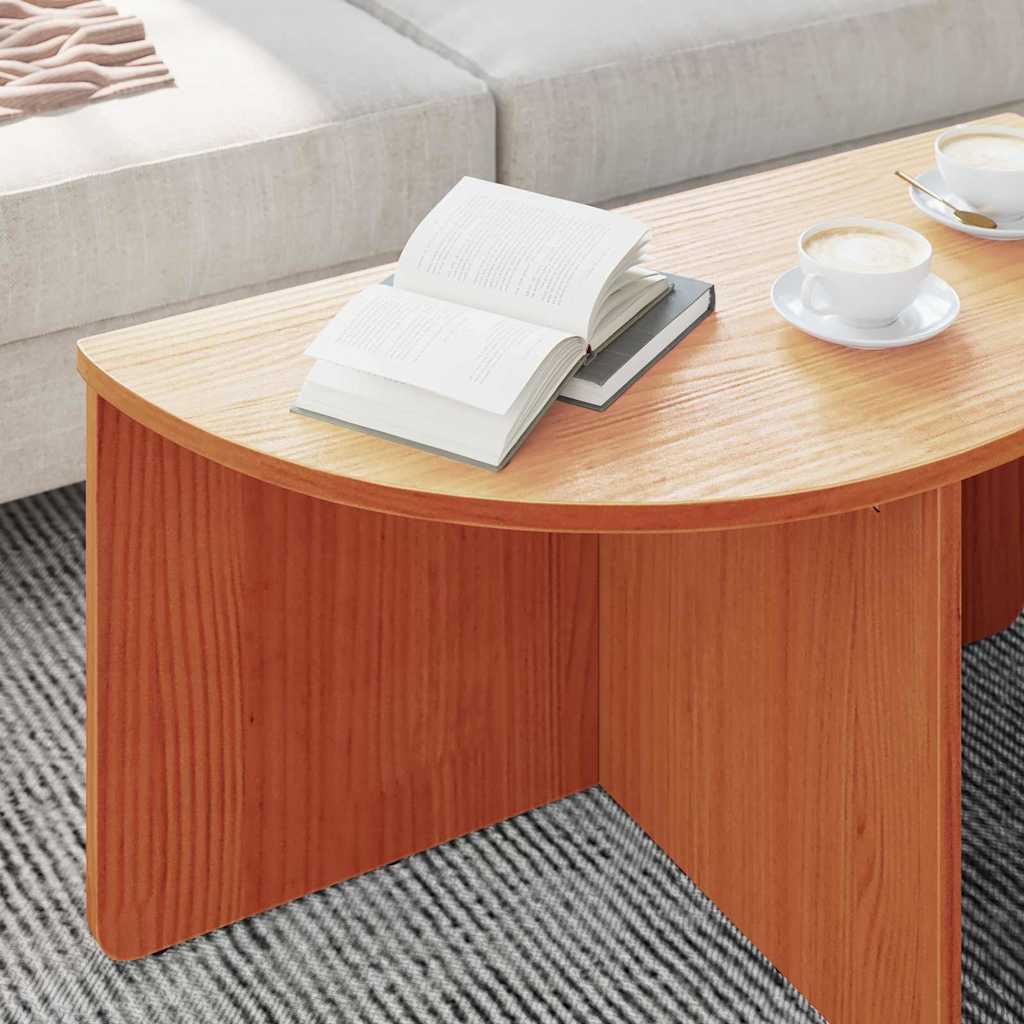 Sofabord 2 stk. Voks brun 79 x 39,5 x 40 cm Massivt fyrretræ