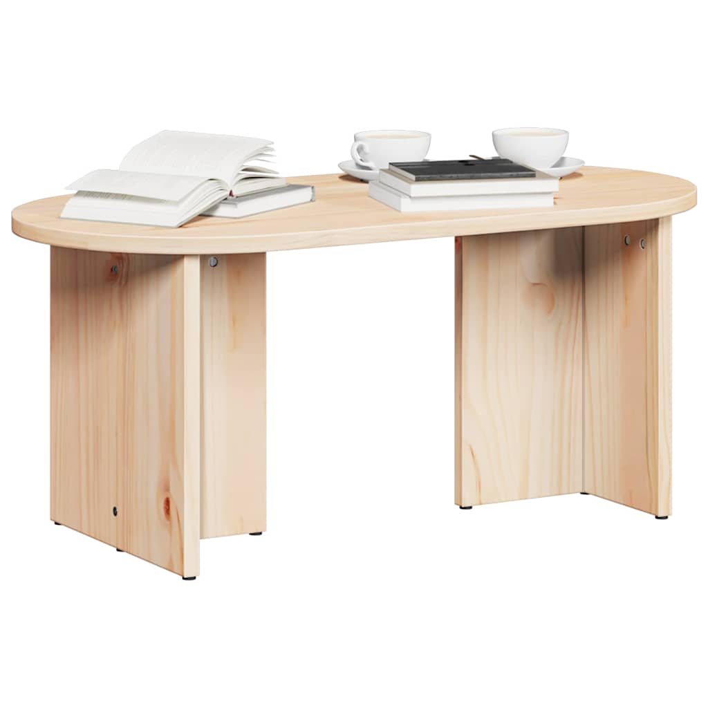 Sofabord Naturfarvet 80 x 39,5 x 35 cm Massivt fyrretræ
