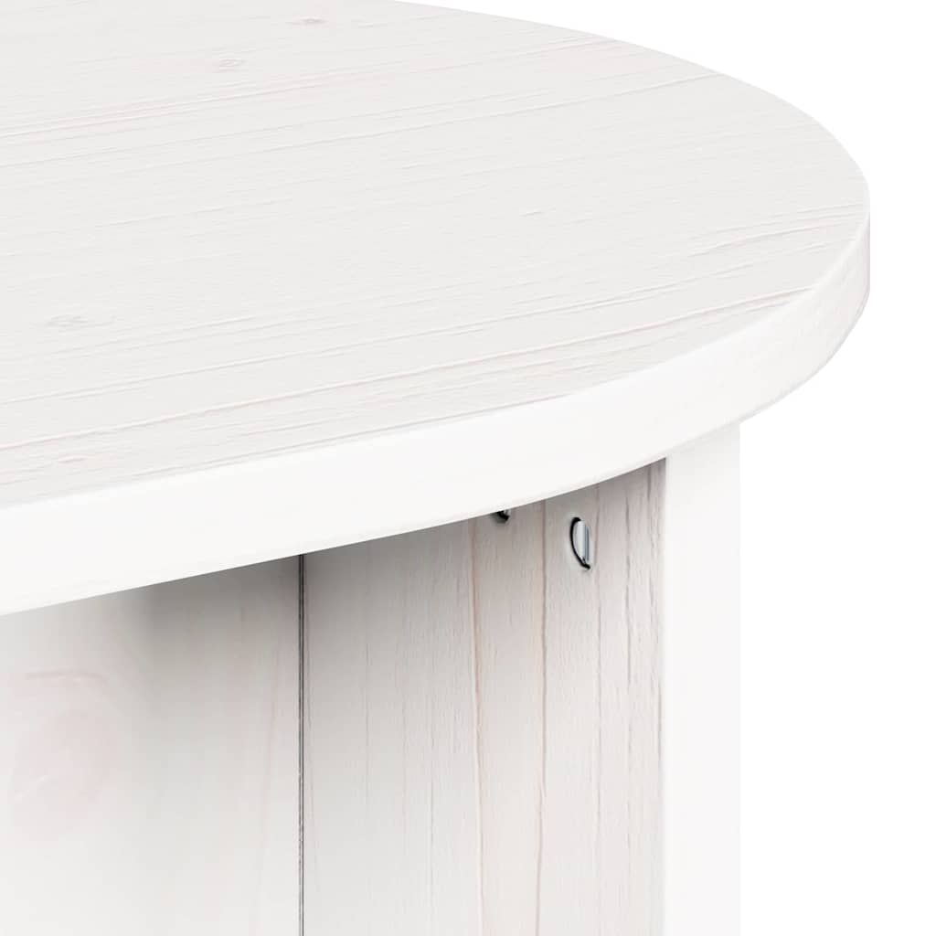 Sofabord Hvid 80 x 39,5 x 35 cm Massivt fyrretræ