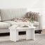 Sofabord Hvid 80 x 39,5 x 35 cm Massivt fyrretræ