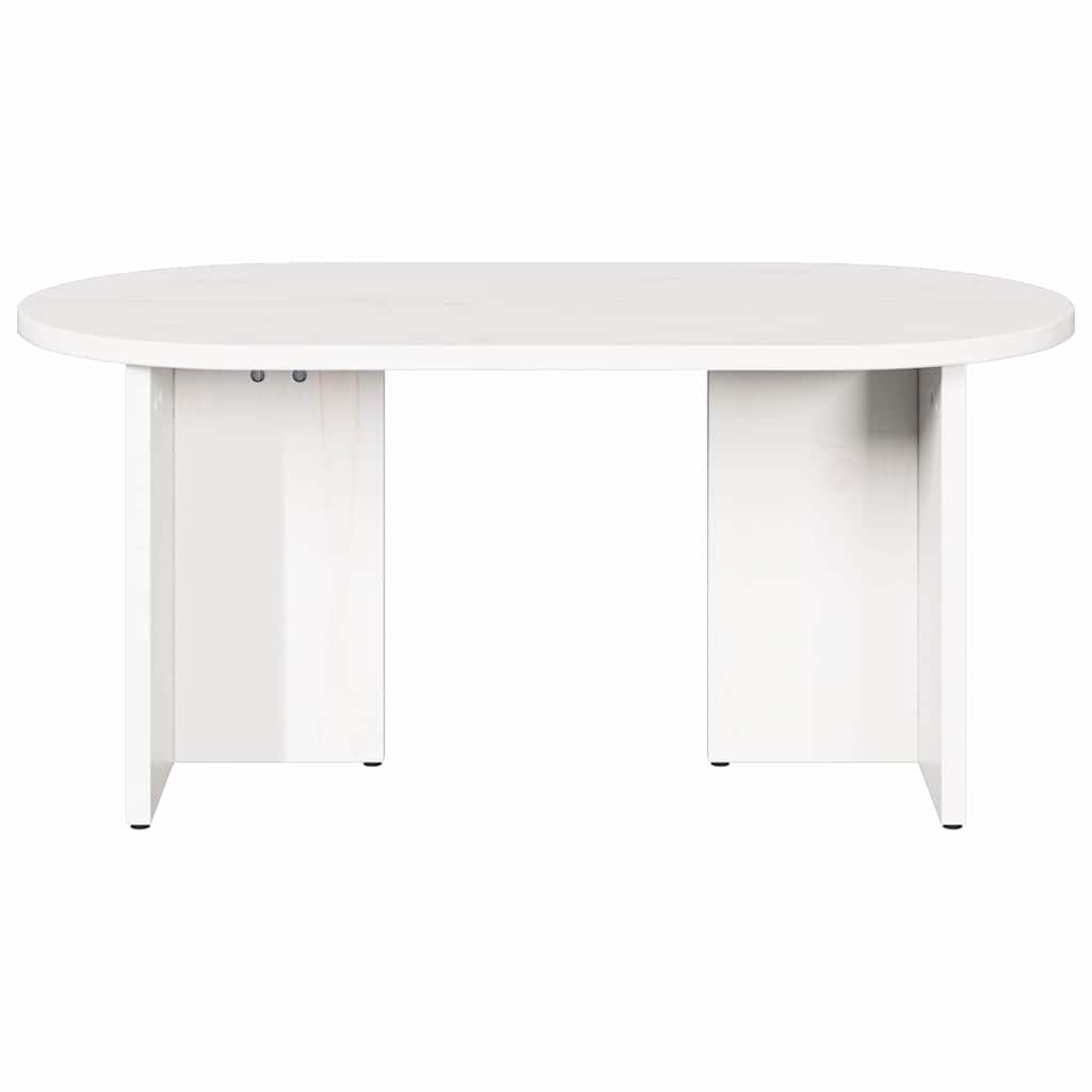 Sofabord Hvid 80 x 39,5 x 35 cm Massivt fyrretræ