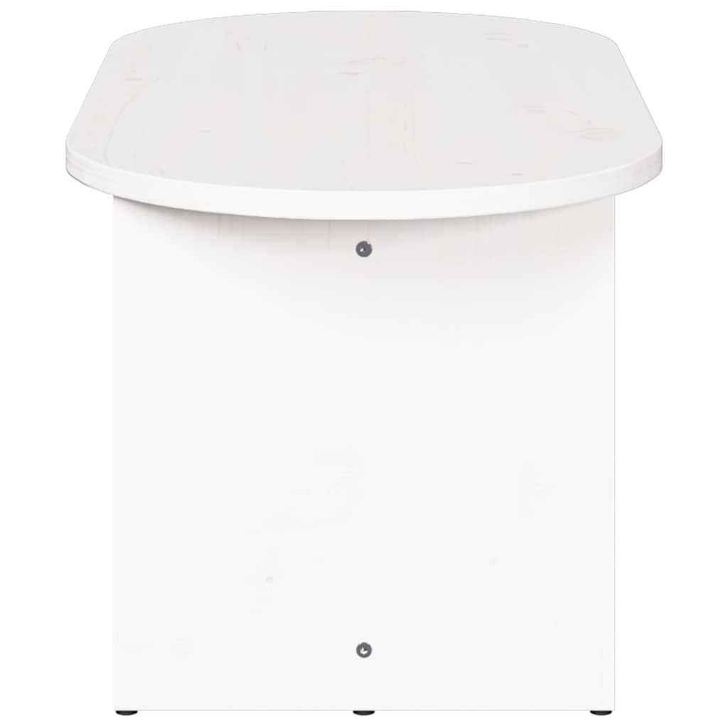 Sofabord Hvid 80 x 39,5 x 35 cm Massivt fyrretræ