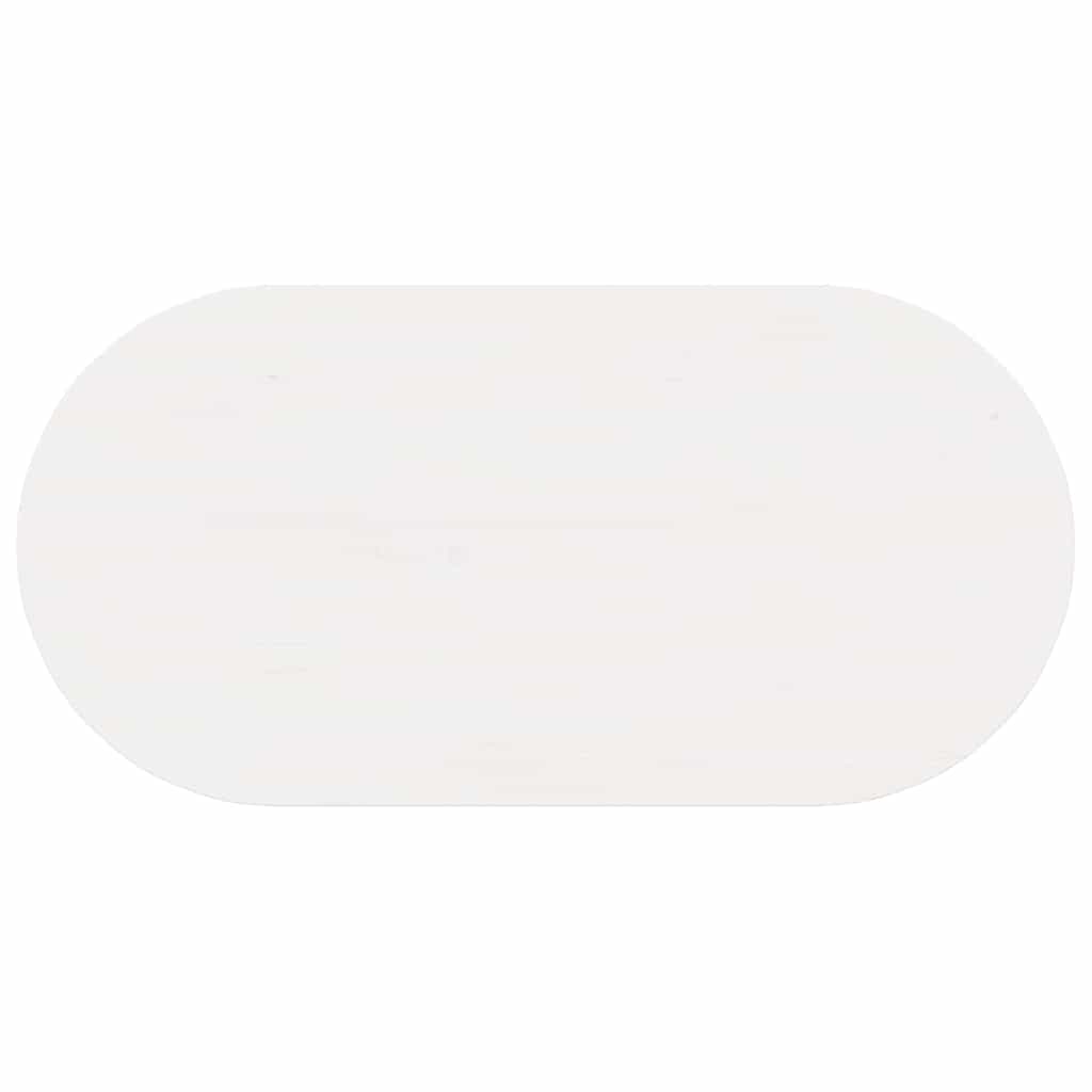 Sofabord Hvid 80 x 39,5 x 35 cm Massivt fyrretræ