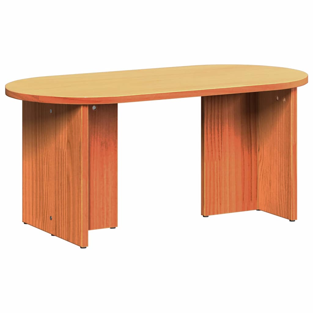 Sofabord Voks brun 80 x 39,5 x 35 cm Massivt fyrretræ