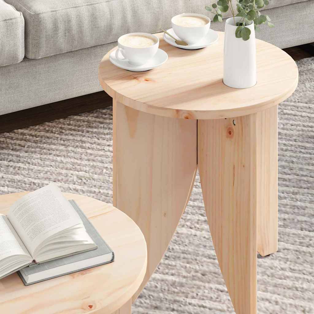 Sofabord 2 stk. Naturfarvet 41,5 x 41,5 x 44 cm