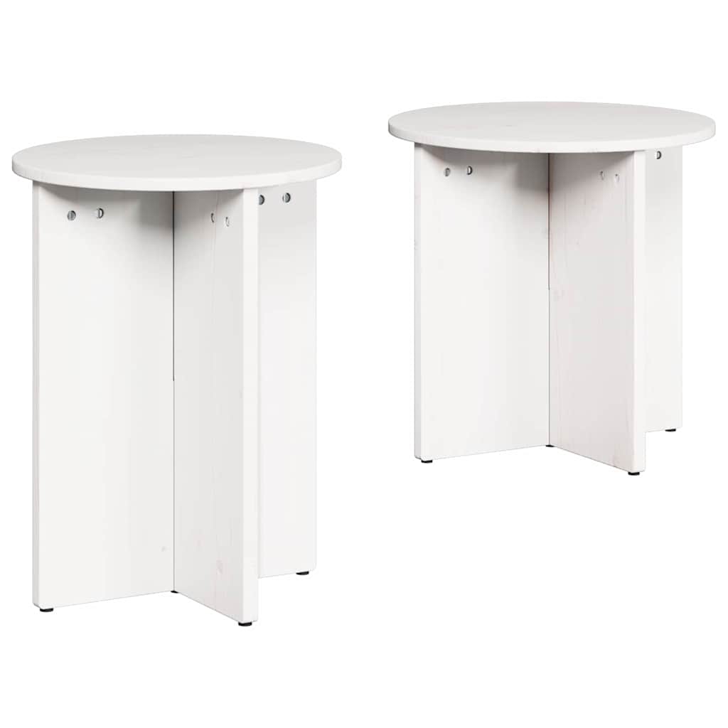 Sofabord 2 stk. Hvid 41.5 x 41.5 x 46 cm