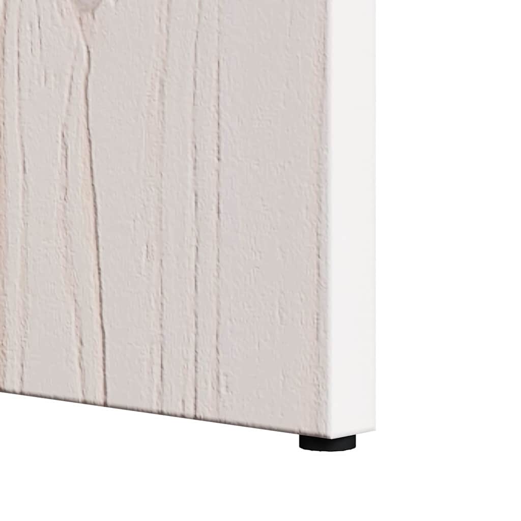 Sofabord 2 stk. Hvid 49 x 49 x 28 cm Massivt fyrretræ