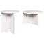 Sofabord 2 stk. Hvid 49 x 49 x 28 cm Massivt fyrretræ