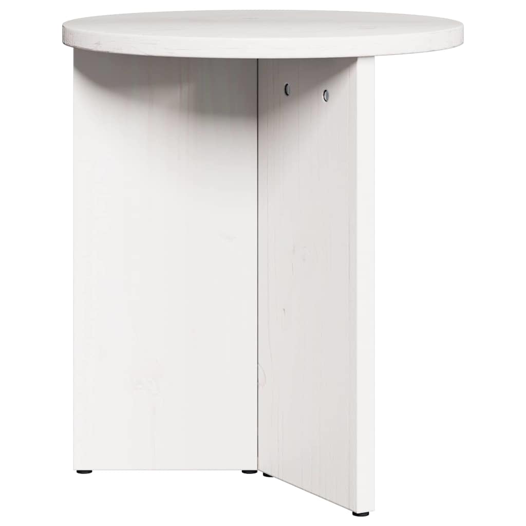 Sofabord 2 stk. Hvid 49 x 49 x 28 cm Massivt fyrretræ